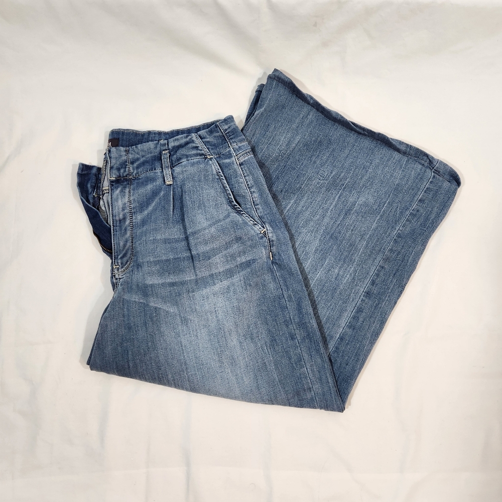 NYDJ Mona Wide Leg Blue Denim Jeans Pants